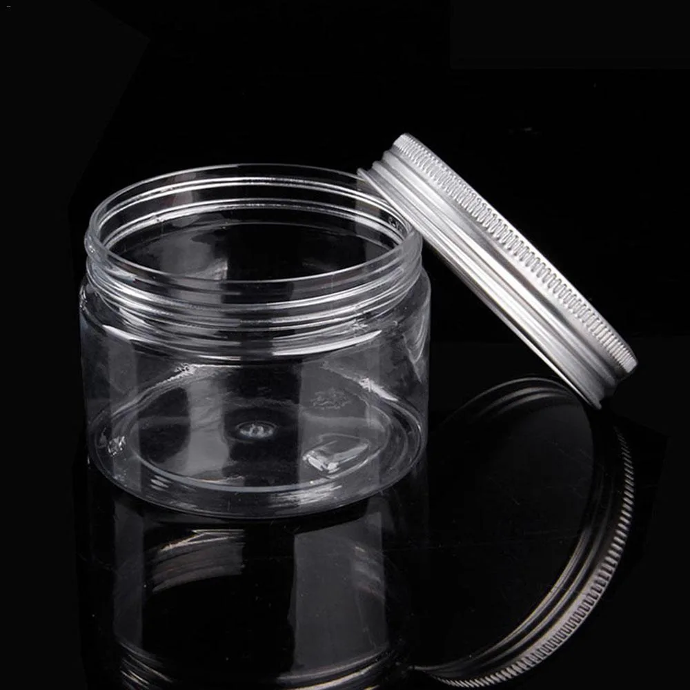 Clear Plastic Jar With Lids Food Grade Sealed Cans Empty Cosmetic Container Biscuit Nut Storage Packing Bottle Kitchen Organizer