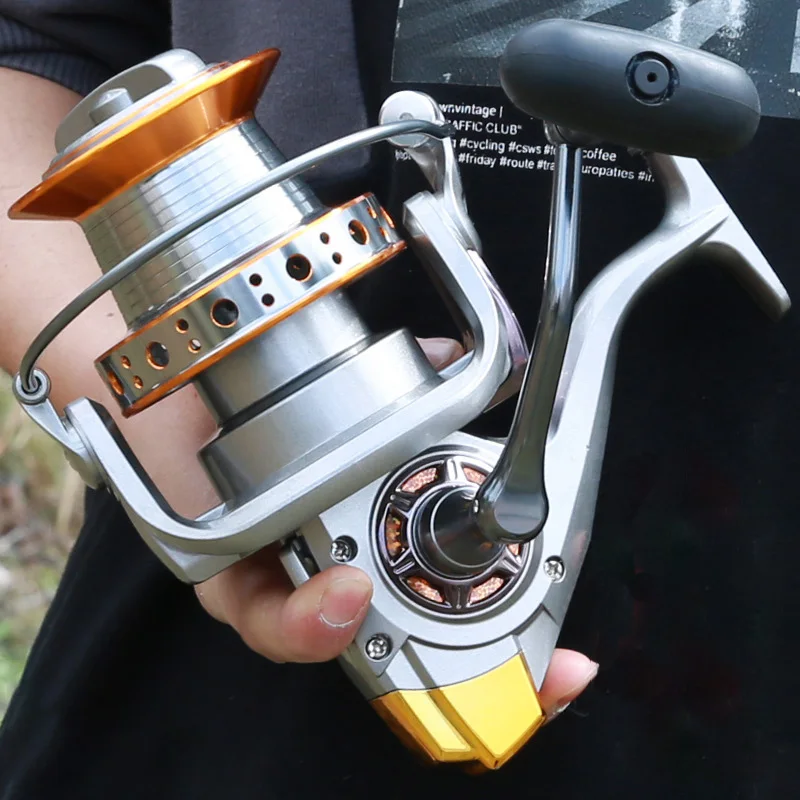 

Far Throw Large Fishing Reel Freshwater Carp DC 9000-12000 Series Metal Bevel Cup Lure Distant Wheel