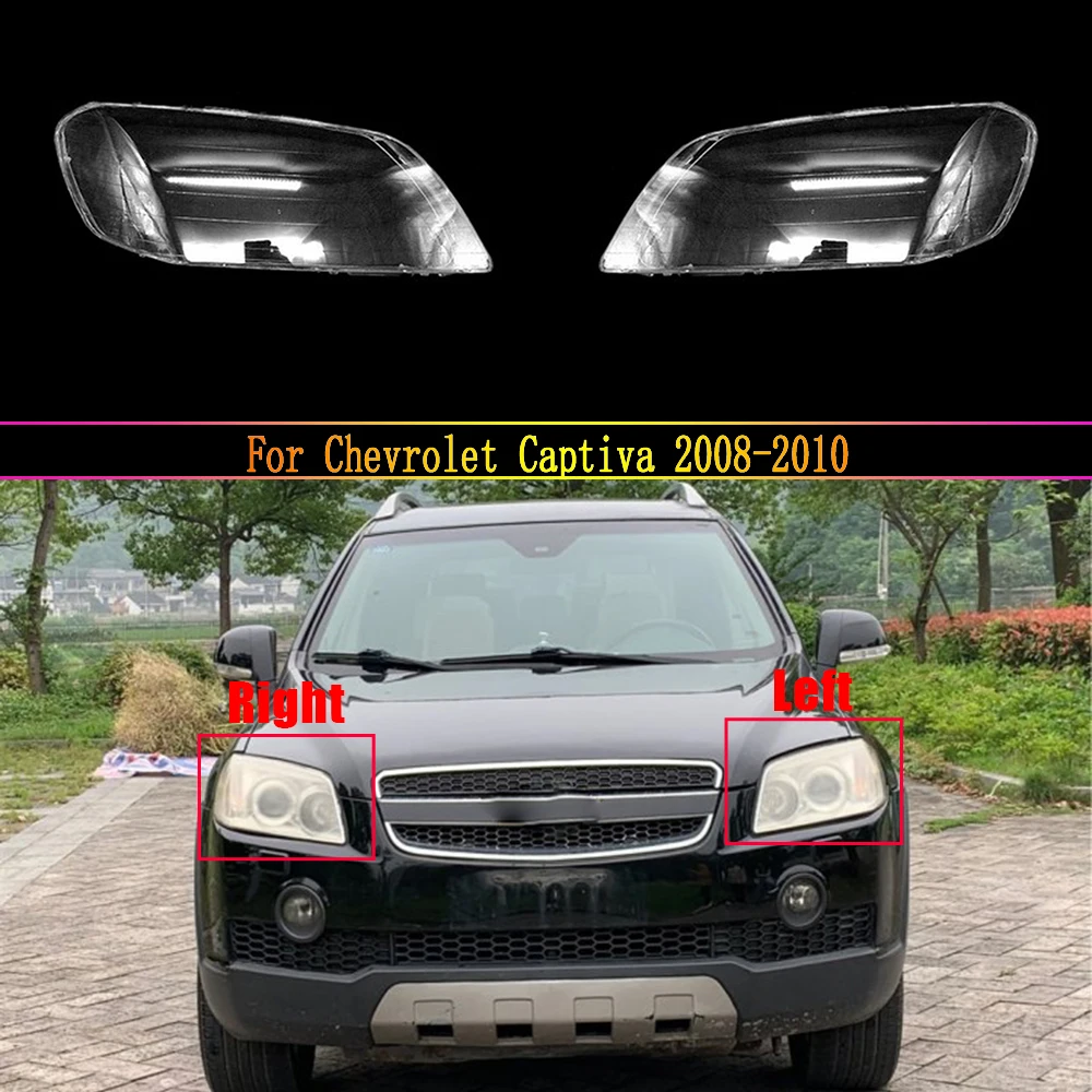 For Chevrolet Captiva 2008-2010 Headlight Cover Lens Transparent Lamp Shell Plexiglass Replace Original Lampshade