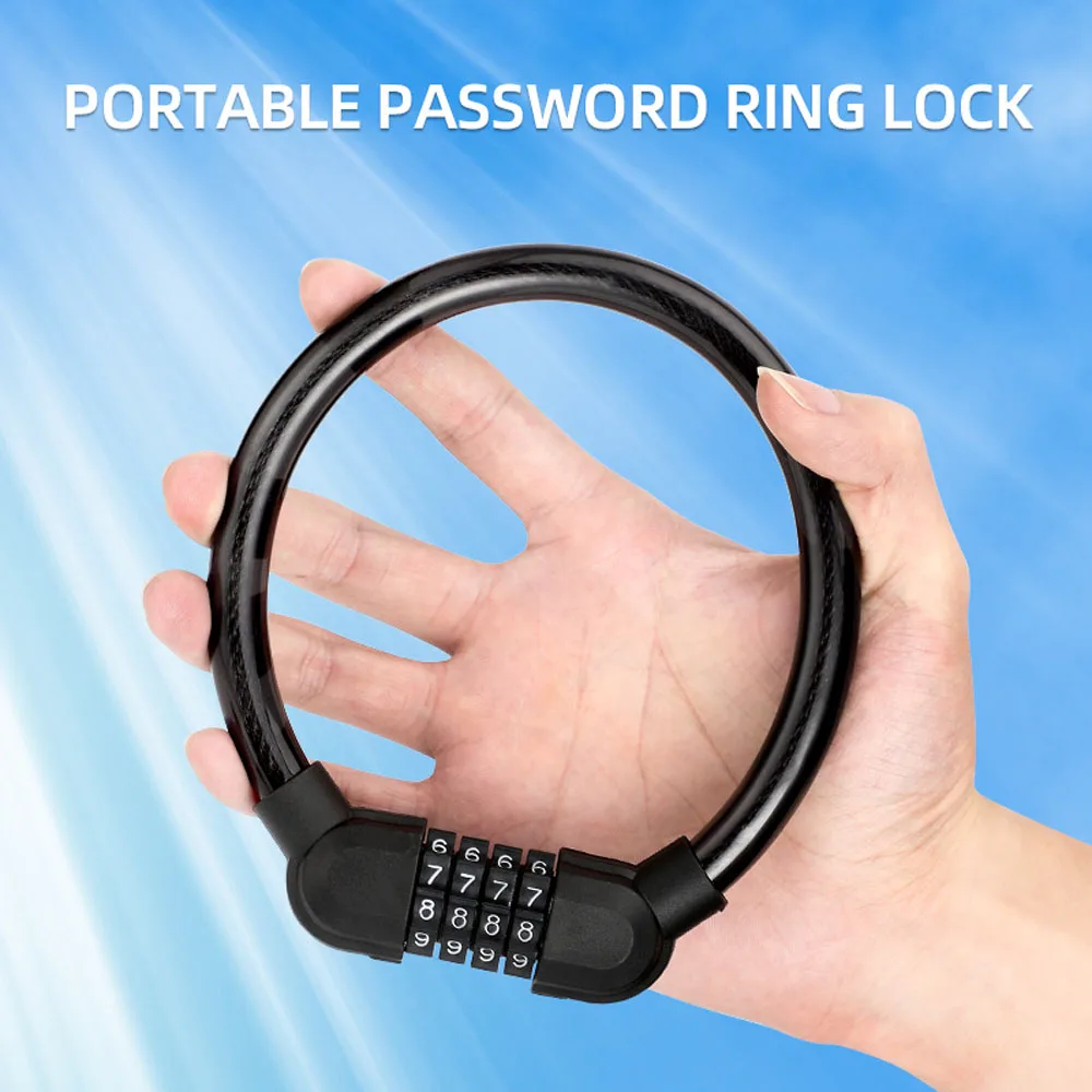 

Steel Cable Motorcycle Resettable Bike Cable Digit Combination Password Lock Bicycle Accessories Security Lock Bicycle Lock