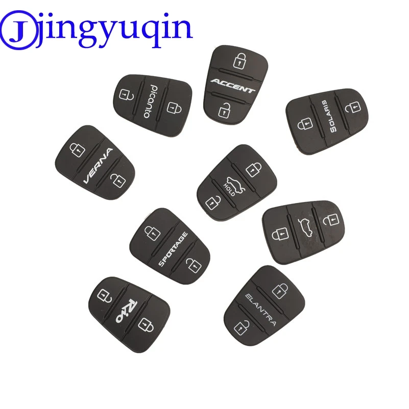 jingyuqin New Replacement Rubber Pad 3 Buttons Flip Car Remote Key Shell For Hyundai I30 IX35 Kia K2 K5 Key Cover Case