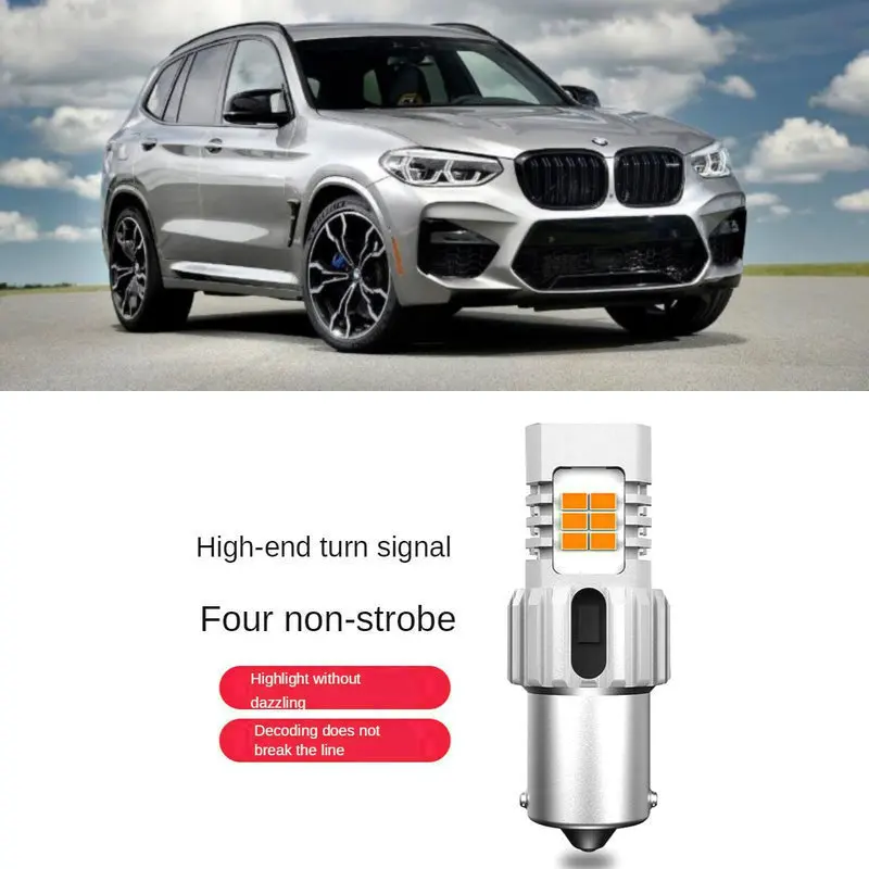 

Turn signal Light For BMW x3 e83 f25 g01 f97 Front and Rear turn signal 1556LM 26w error free Intelligent IC Decoding 2pc