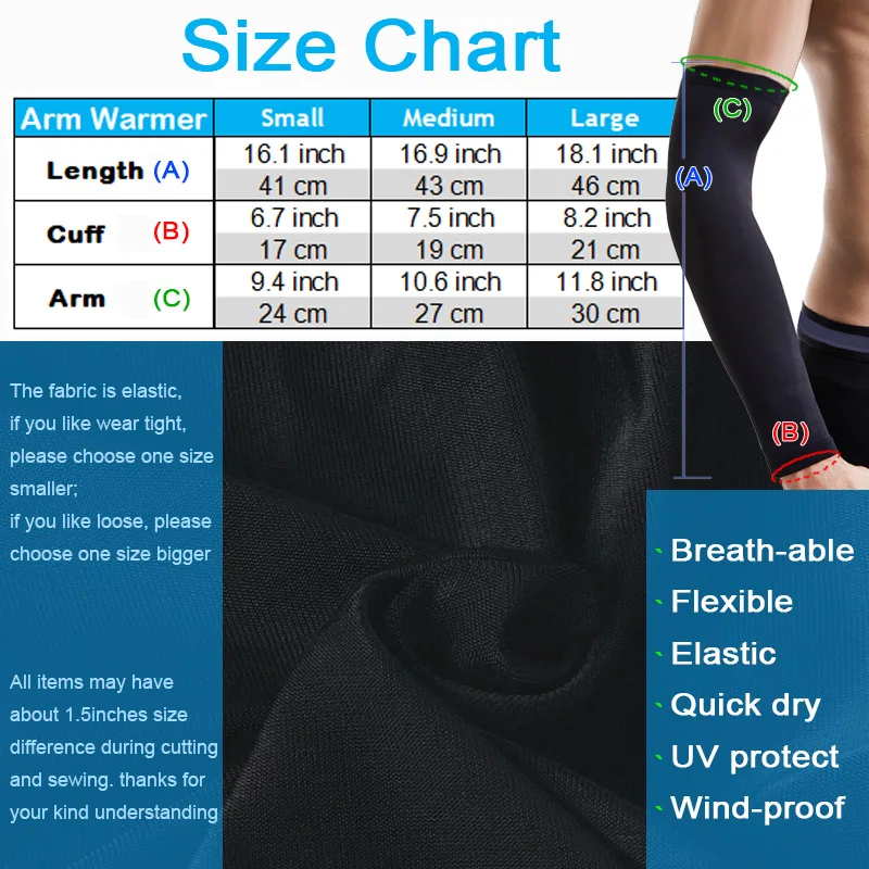 Cycling Arm Sleeve Warmer, UV Breathable Protection, Basketball Riding Sports, Quality Wear, Outdoor Protective Gear, Fashion