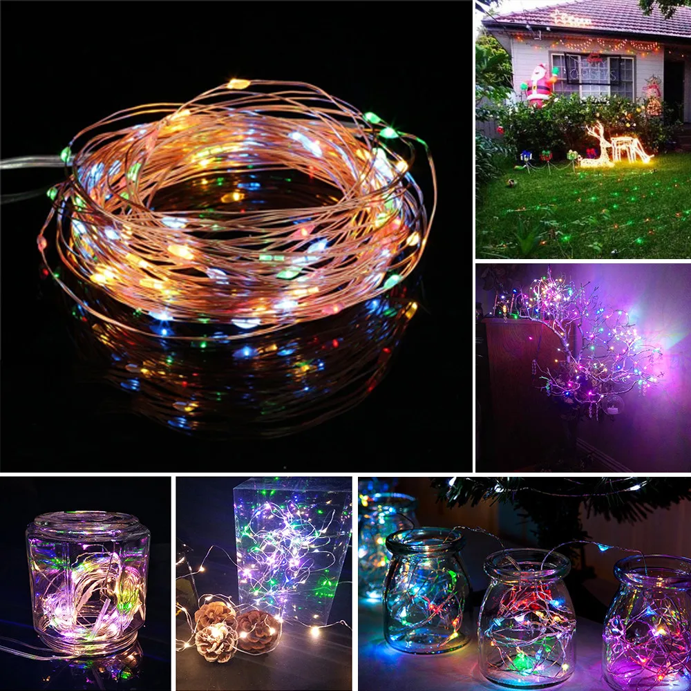 Solar String Fairy Lights 10m 100LED / 5M 50 LED Waterproof Outdoor Garland Solar Power Lamp Christmas For Garden Decoration.