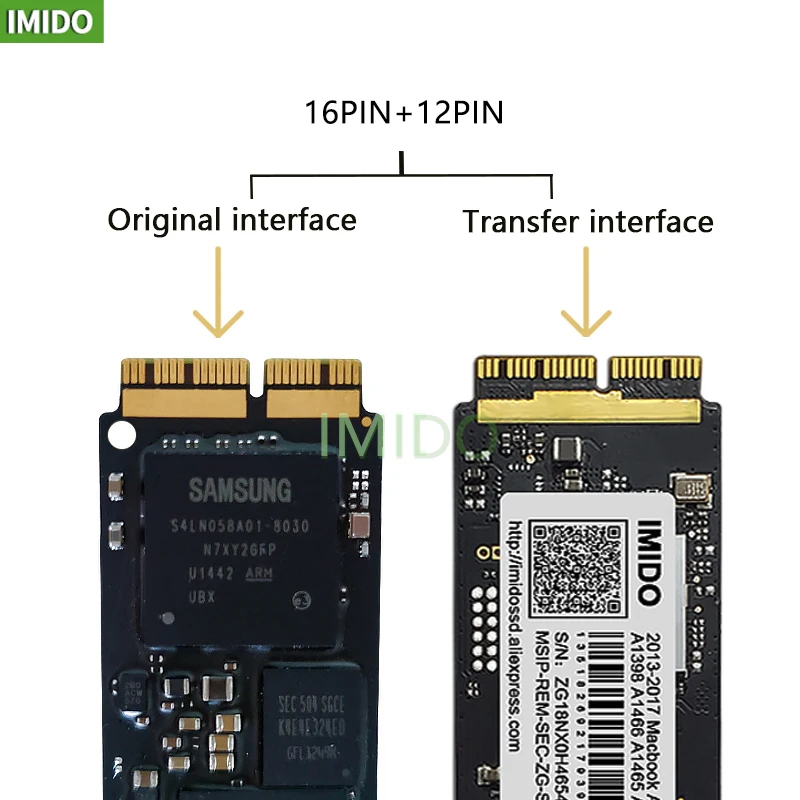 Imido SSD interno para Notebook Air, Retina Macbook Pro, compatível com A1465, A1466, A1398, A1502, 1TB