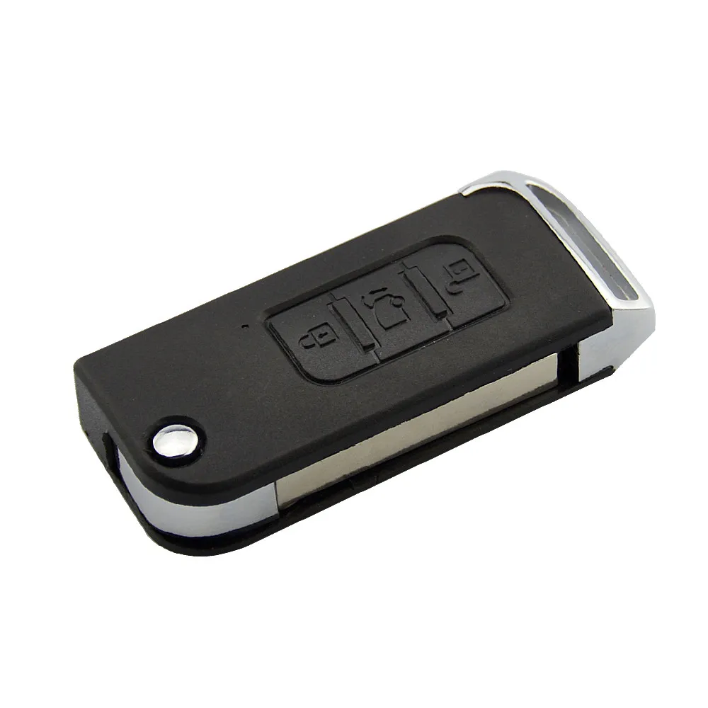 Replacement Cover Case Fob Flip Folding Car Key Shell For Indian Mahindra 3 Buttons Uncut Blade Remote Key Case