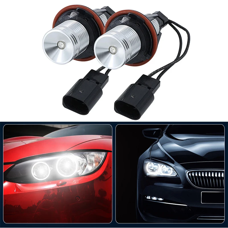 2PCS Canbus LED Angel Eyes Light Halo Ring Lamp Error Free Headlight For BMW E87 E39 M5 E60 E61 E63 E64 M6 E65 E66 E83 X3 E53 X5