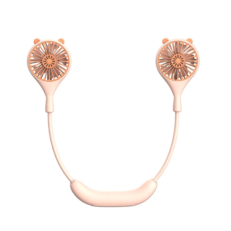 Ventilatore portatile regolabile appeso al collo Mini dispositivo di raffreddamento ad aria USB ricaricabile piccoli strumenti di raffreddamento personali per l'ufficio esterno domestico J6PE