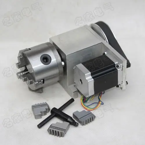 engraving machine fourth axis A shaft rotating  CNC dividing head K11 80mm three jaw chuck for cnc router 1pcs