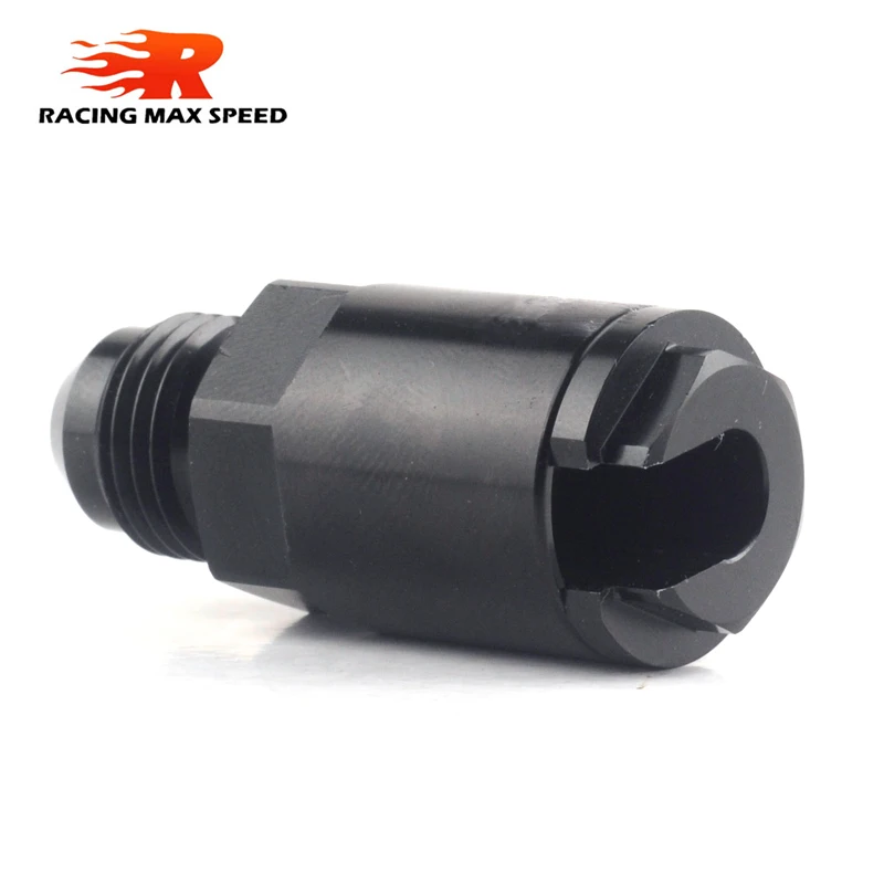 

Fuel Line EFI Adapter Fitting AN6 to 1/4&5/16" Quick Connect Push Lock Hardline for Racing Fuel System,Black CNC Aluminum Alloy