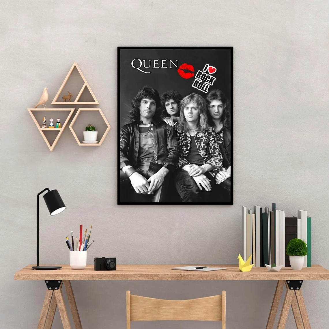 Queen - I Love Rock Classic Music Poster Canvas Art Print Home Decoration Wall Painting ( No Frame )