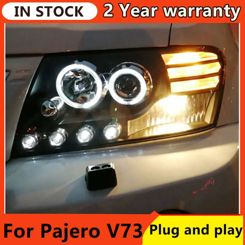 

LED Headlights For Mitsubishi Pajero V73 V77 2004-2016 Montero DRL Day Running Light Head Lamp LED Bi Xenon Bulb Fog Lights