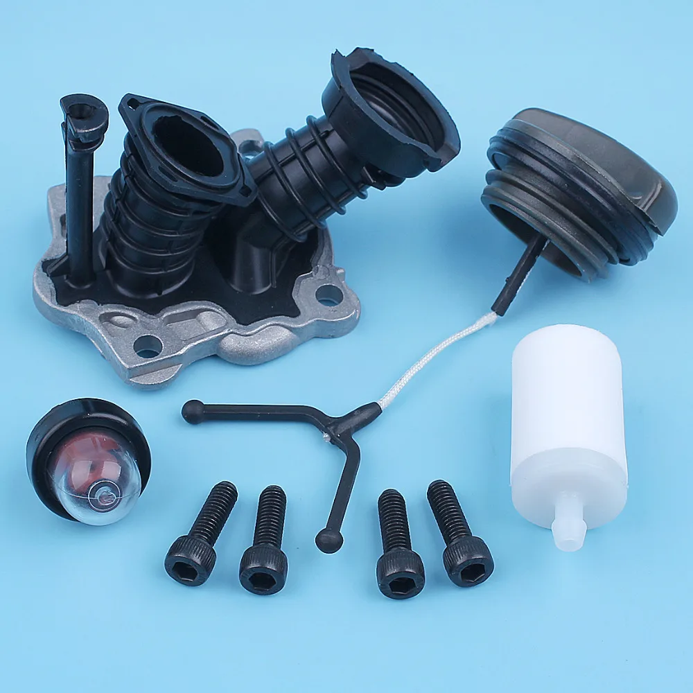 Imagem -02 - Coletor de Admissão de Inicialização da Tubulação de Entrada Kit Tampa Gás Borracha Assy para Husqvarna 445 450 445e 450e Rancher Motosserra 544082301 Peças Reposição