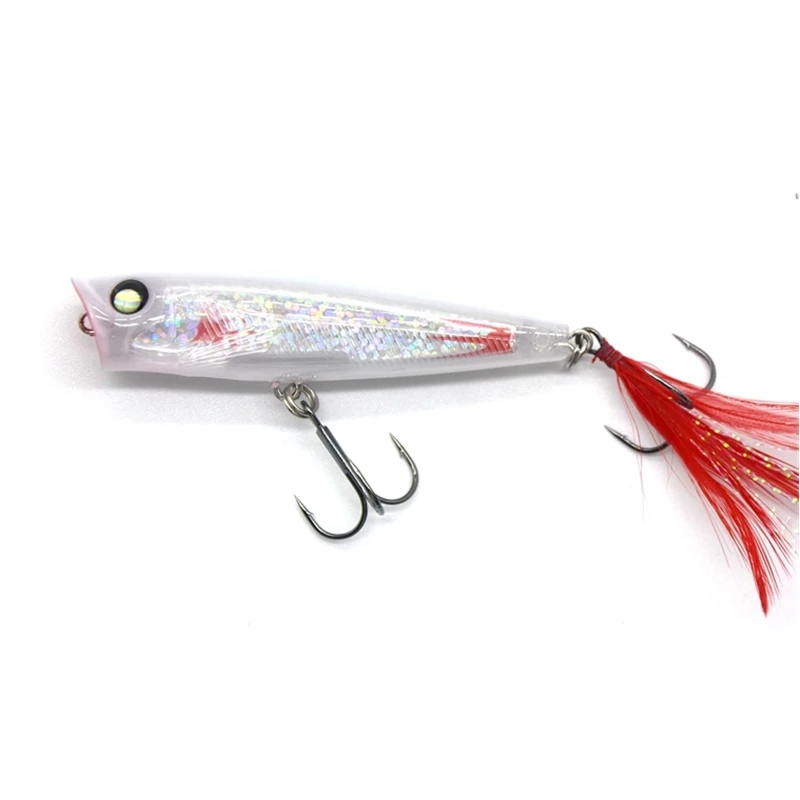 TAKEDO-Top Water Popper Köder, Casting Popper Köder, Hartköder, Seife 3D Augen, 5 Farben, LB65, 65 mm, 7G, bk* 6 #, Hohe Qualität – Detail 6