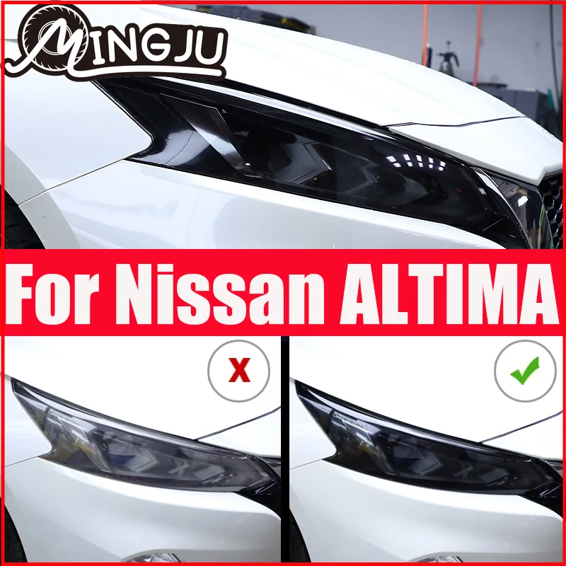 

For Nissan teana ALTIMA TPU Black Car Goods Car Headlight Protective Film Sticker Universal Styling Decoration Accessories