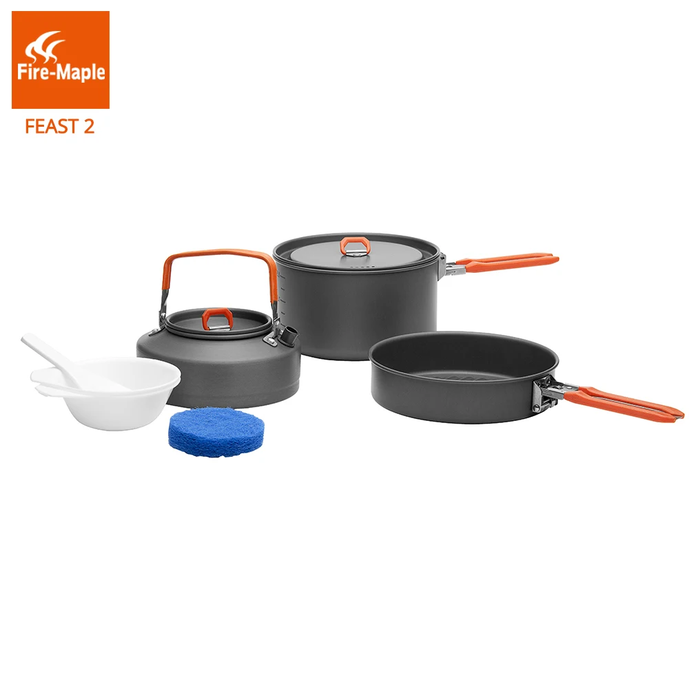 

Fire Maple Picnic Pot Pan Set Outdoor Camping Hiking Cookware Backpacking Cooking Foldable Handle Aluminum Alloy FMC-F2