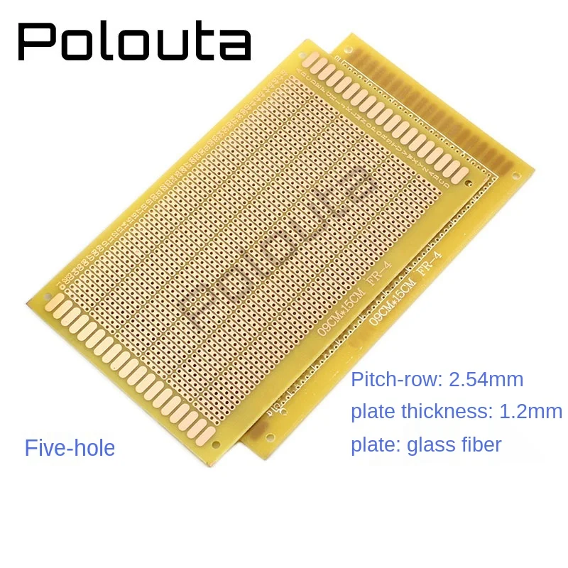 7 * 9cm 2.54 PCB Single-Sided Copper-Plated Epoxy Glass Fiber Universal Board Five-Hole Supper Capacitor Protection Board