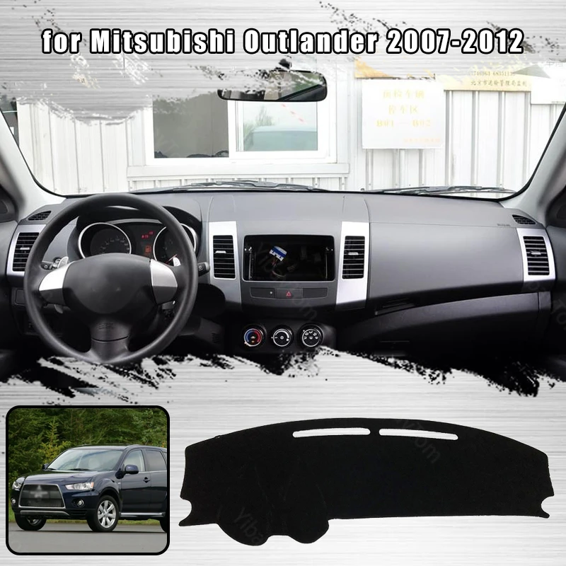 Car Dashboard Cover Dash Mat for Mitsubishi Outlander 2007-2012 Auto Non-slip Sun Shade Pad Carpet