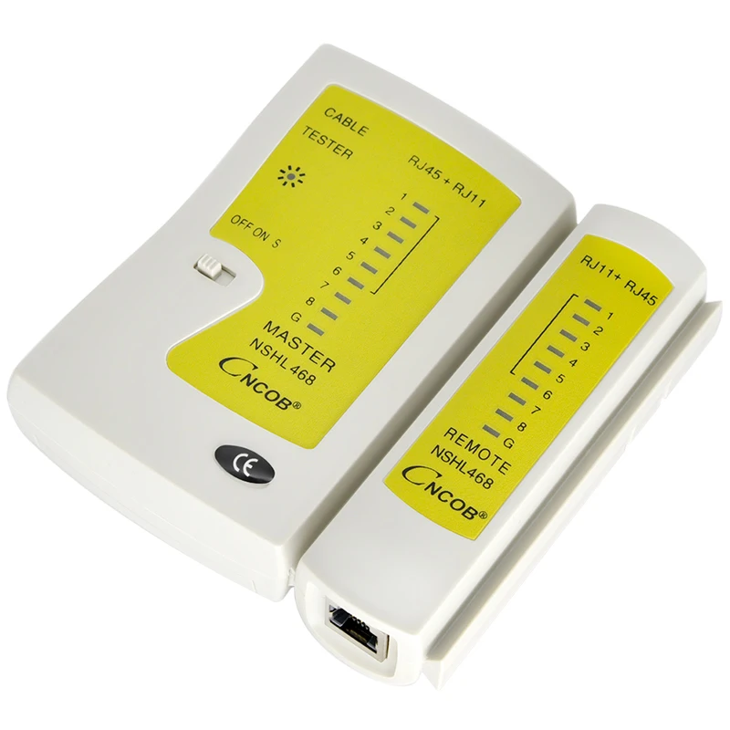 CNCOB RJ45 و RJ11 شبكة كابل اختبار شبكة إيثرنت محلية اختبار أداة Cat5e Cat6a RJ12 UTP FTP الكاشف