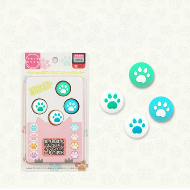 Cat paw thumb grips case for nintendo switch cap controller joystick cover for nintendo switch lite joycon buttons accessories