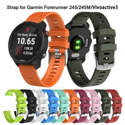 Kleurrijke 20Mm Horlogebanden Strap Voor Garmin Forerunner 245 245M 645 Muziek Vivomove 3 Hr Sport Siliconen Slimme Horloge band Armband