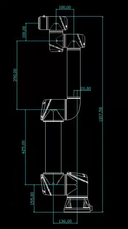 Six-axis robotic arm CAN bus Teaching function Multi-turn absolute value Harmonic reducer