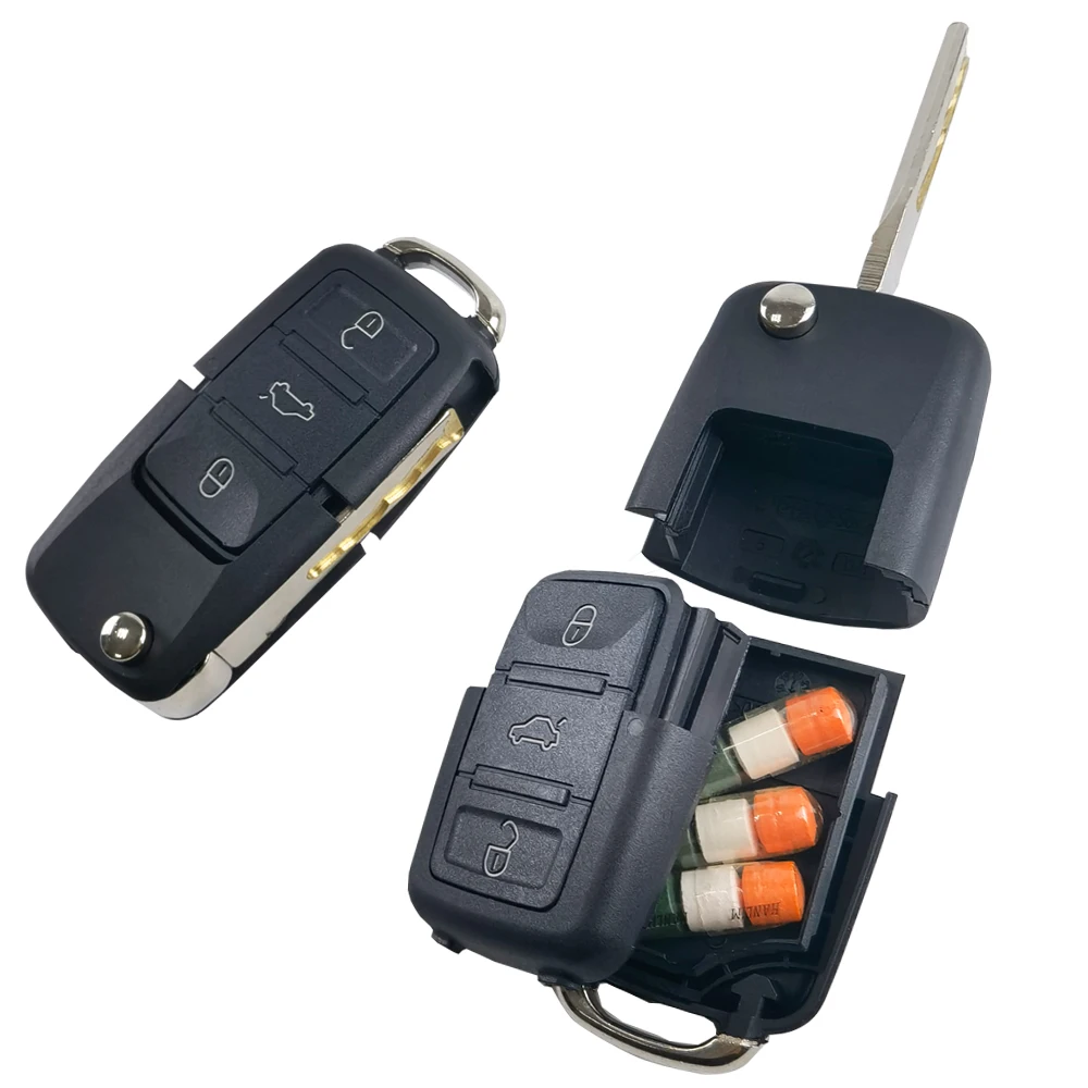 Key Diversion Safe Hidden Secret Compartment Stash Box Discreet Decoy Car Fob with Cut Carve Key to Hide and Store Money Pills