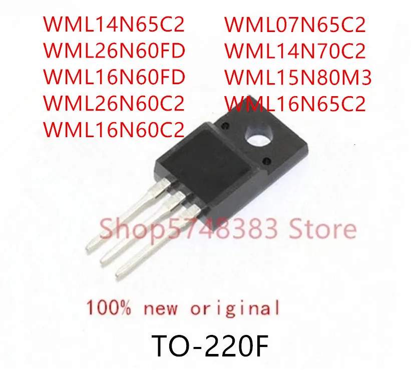 10PCS WML14N65C2 WML26N60FD WML16N60FD WML26N60C2 WML16N60C2 WML07N65C2 WML14N70C2 WML15N80M3 WML16N65C2 TO-220F