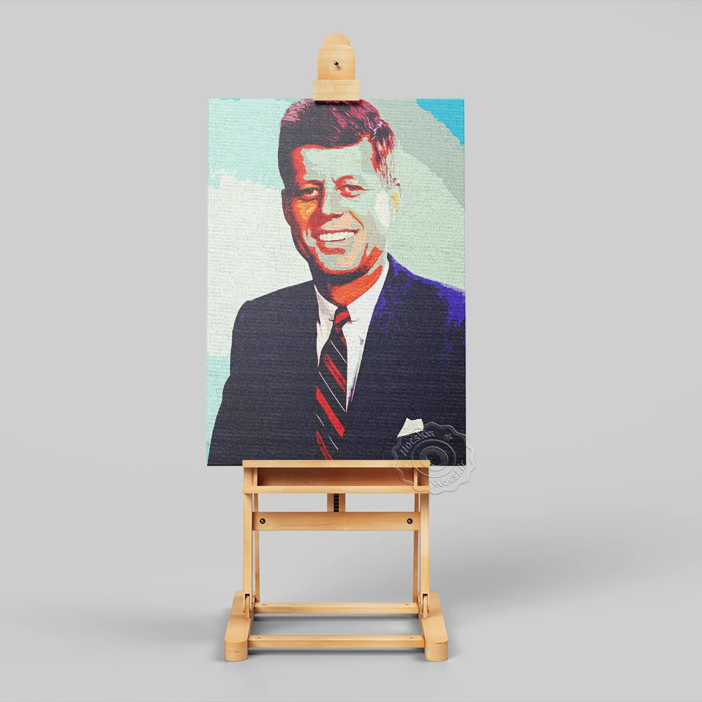 John F. Kennedy Poster, America President Prints Art, Jack Kennedy Portrait Wall Painting, Jfk History Celebrity Wall Picture