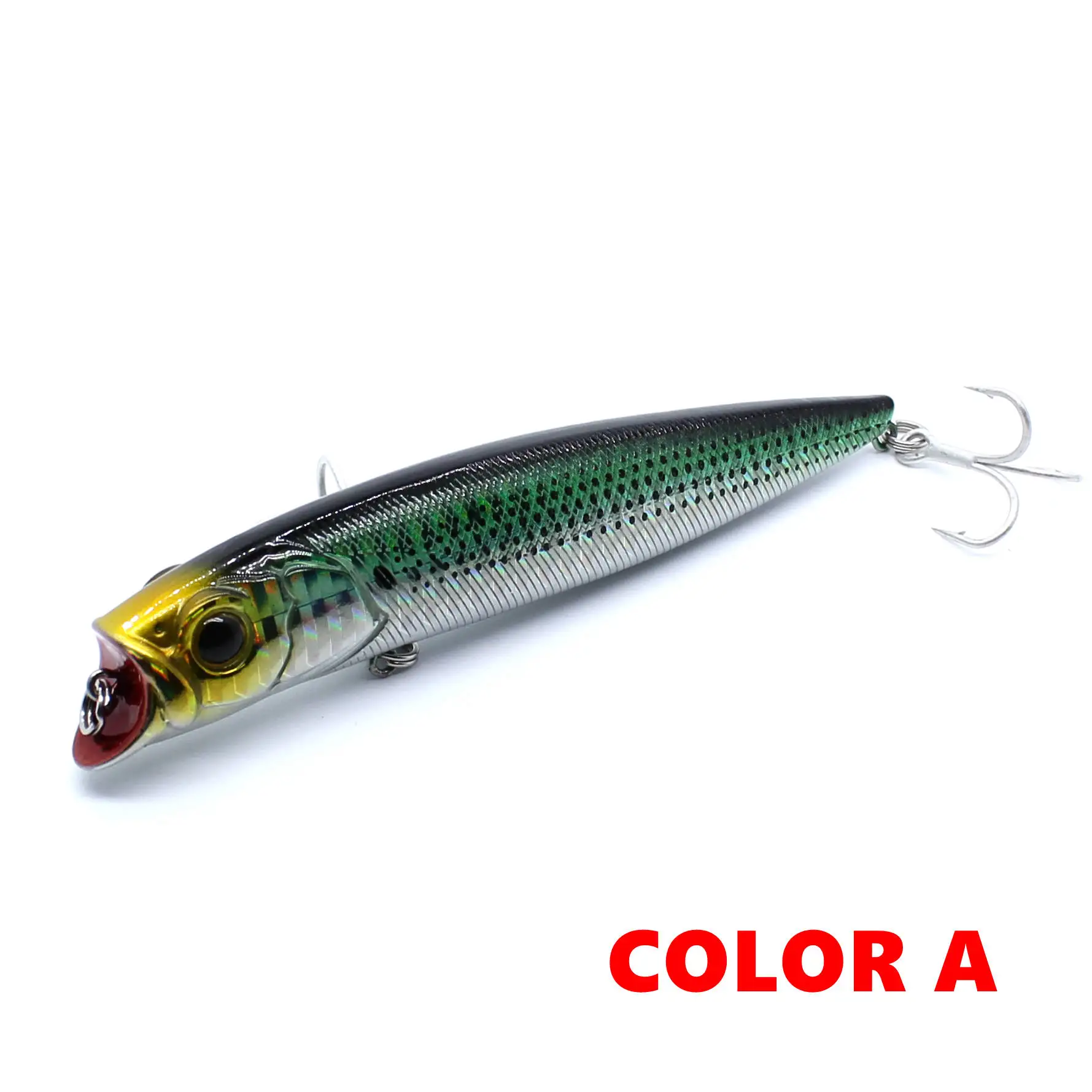 AOCLU Schwimmdock Jerkbait Wobbler 115mm 14g Topwater Popper Harte Köder Minnow Angeln Locken Flach Taucher Schwimmer Für Meer bass – Detail 7