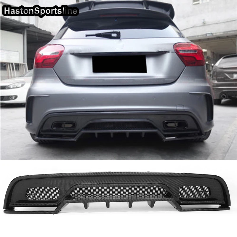 W176 A45 Car Carbon Fiber Rear Bumper Diffuser Fit For Mercedes-Benz A-Class W176 A250 A260 A45 for AMG 2013-2016