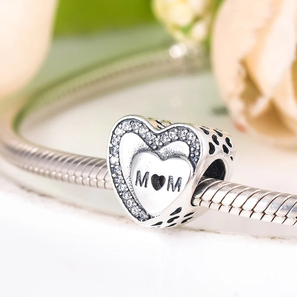 New 925 Silver Plated Family Kid Mom Stroller Feeding Bottle Charm Bead fit Original Pandora Bracelet Trinket DIY Women Jewelry