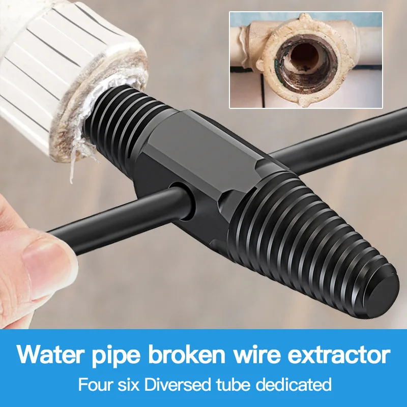 Universal quebrado Wire Extractor Faucet Double-head Triangle Valve Tap Screw Extractor Pipe Valve Tap Broken Wires Screws