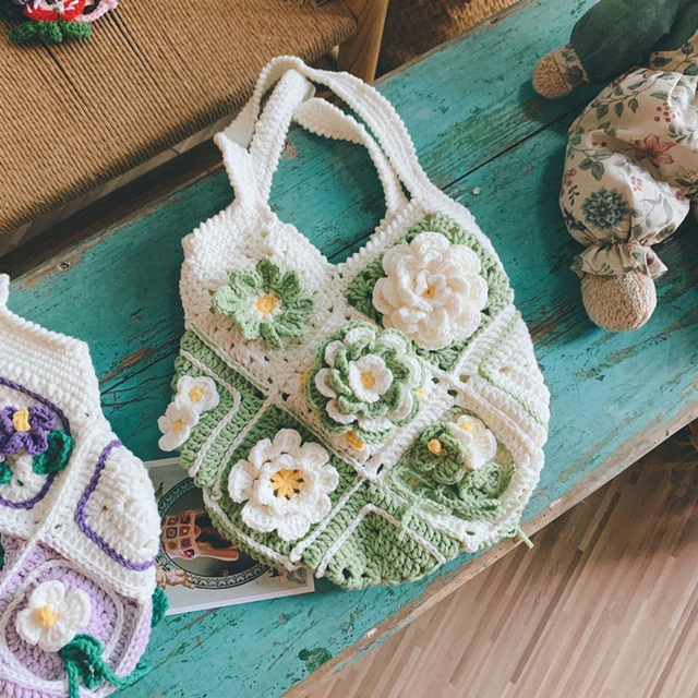 Women's The purchases Crochet Shopper Bag