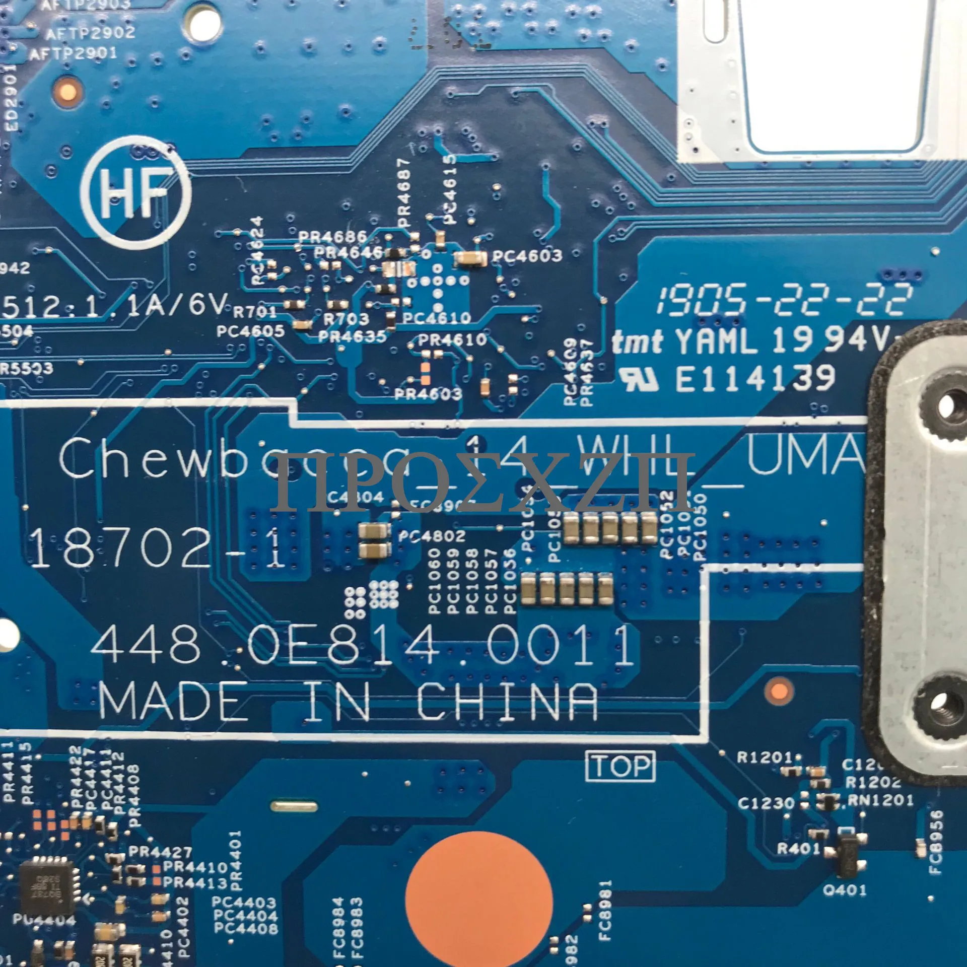 

Высококачественная материнская плата для ноутбука HP X360 14-CD, материнская плата 18702-1 448.0E814.0011 с процессором SREJQ I5-8265U, 100% полная работа, ОК