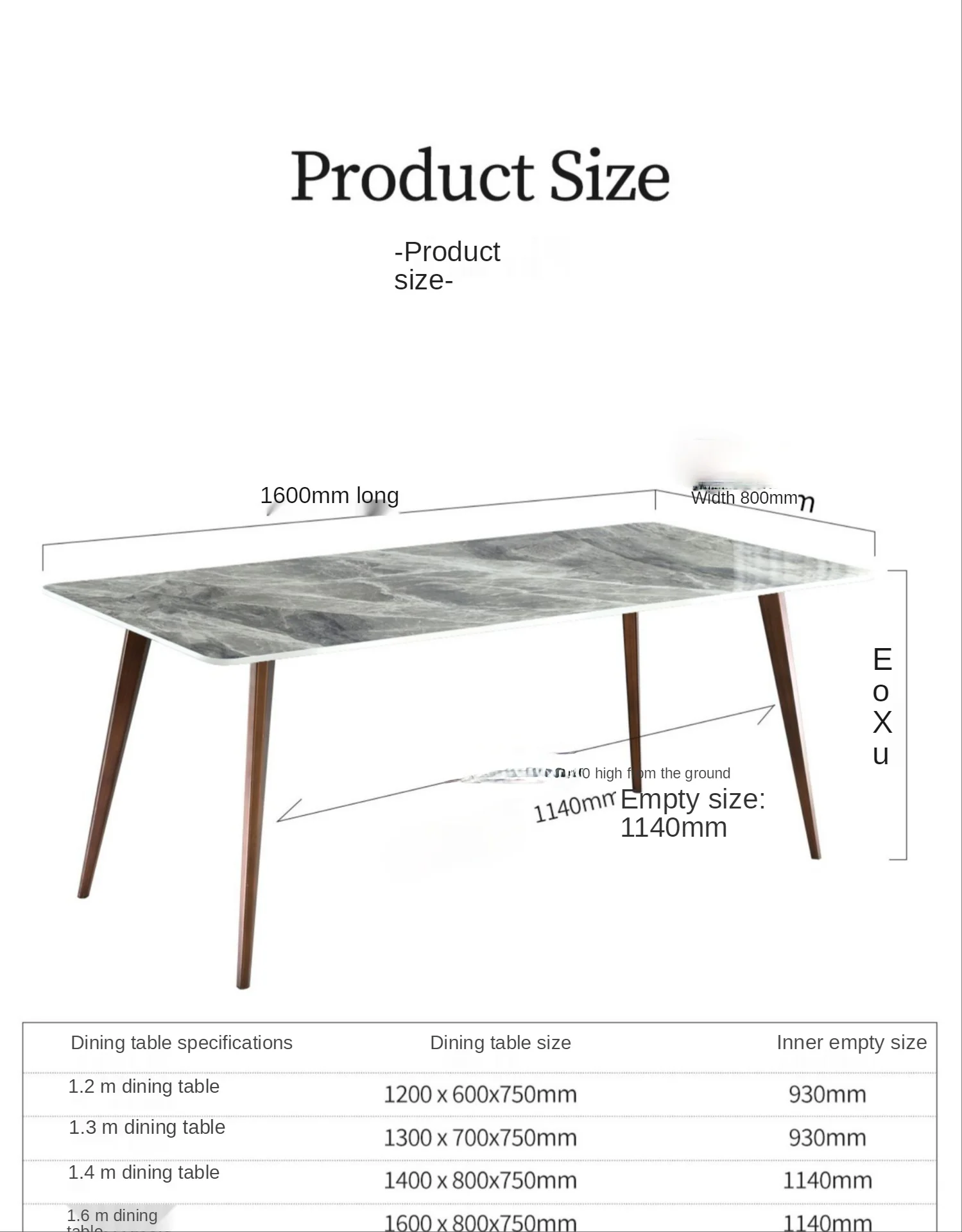 

Table modern simple light luxury table rectangular small family Nordic marble table chair combination