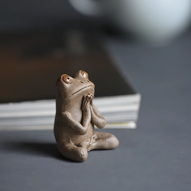 ★ceramic seats in furnishing articles furnishing articles pet frog tea tea tea tea pet accessories handmade simulation