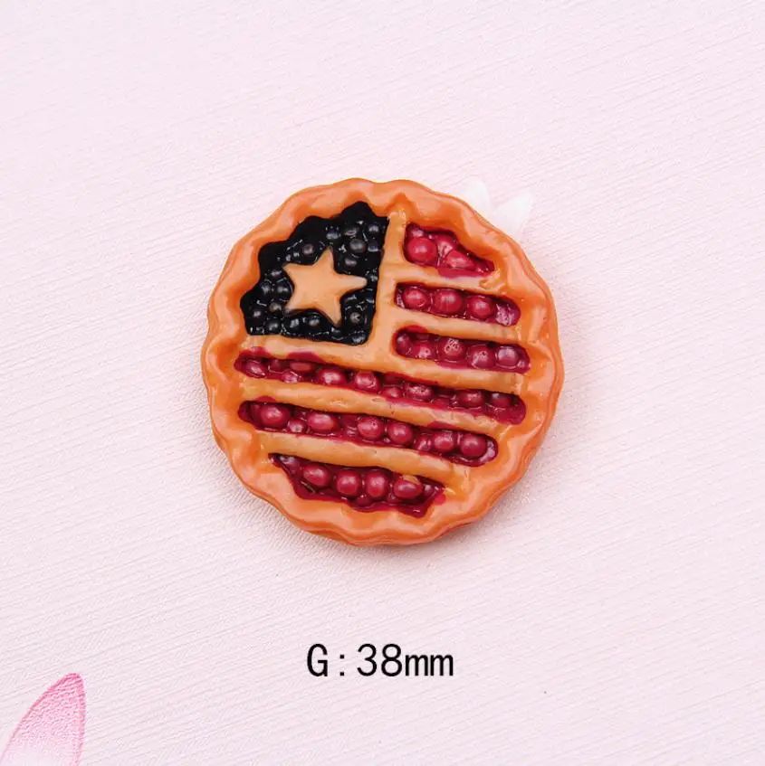 100pcs Kawaii Resin Cookies Simulation Fake Food Bread Cake Flatback Resin Cabohons DIY Mini Kitchen Decor Accessories