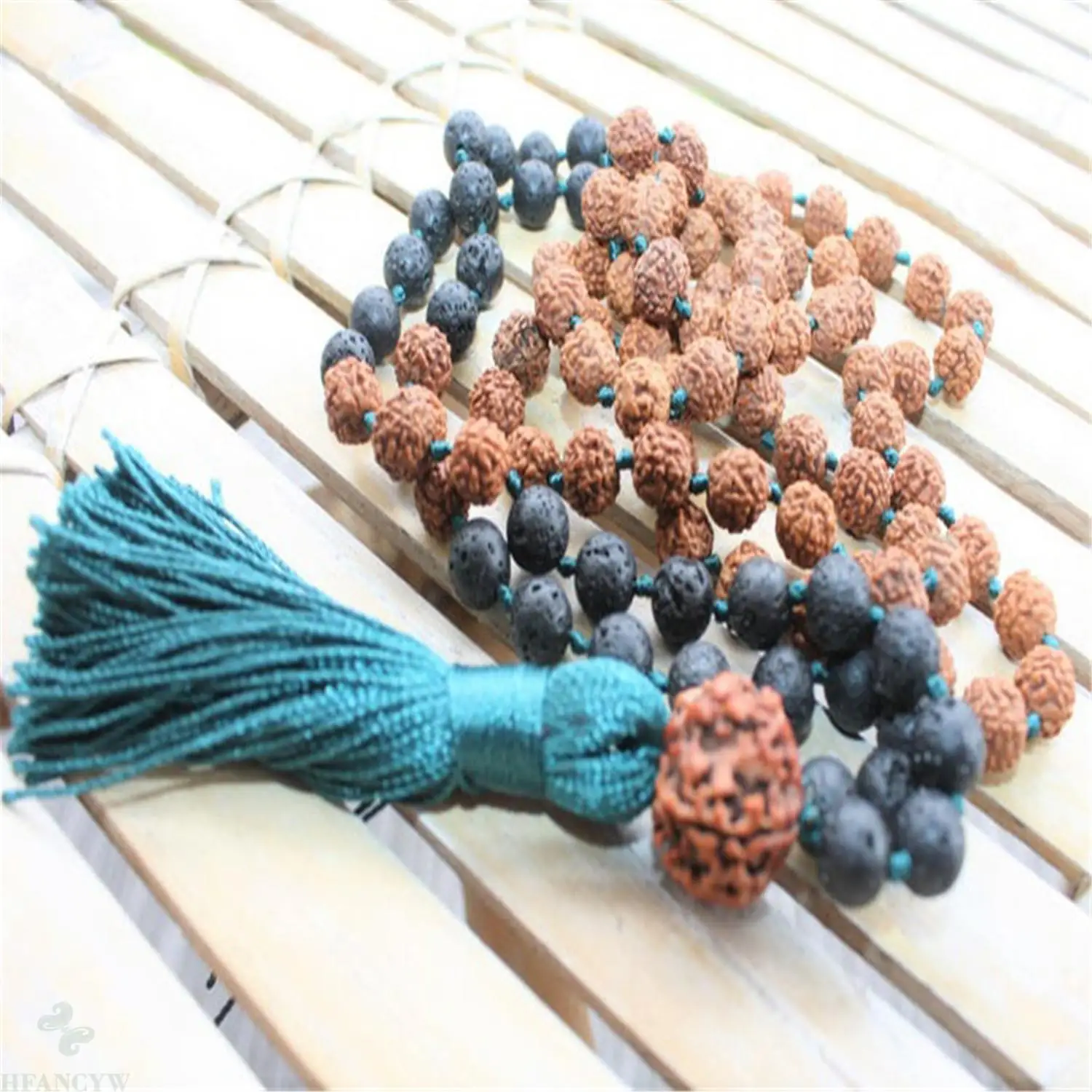 

6mm volcanic stone Vajra Bodhi 108 beads knotted tassel Mala necklace Spirituality Classic Yoga Chakra Japa Mala Spiritua