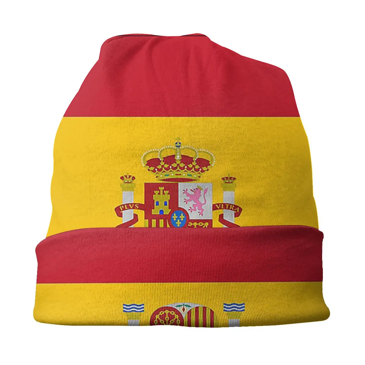 Flag Of Spain Bonnet Hats Knitting Hats Hip Hop Street Skullies Beanies Hat Unisex Spring Warm Dual-use Caps