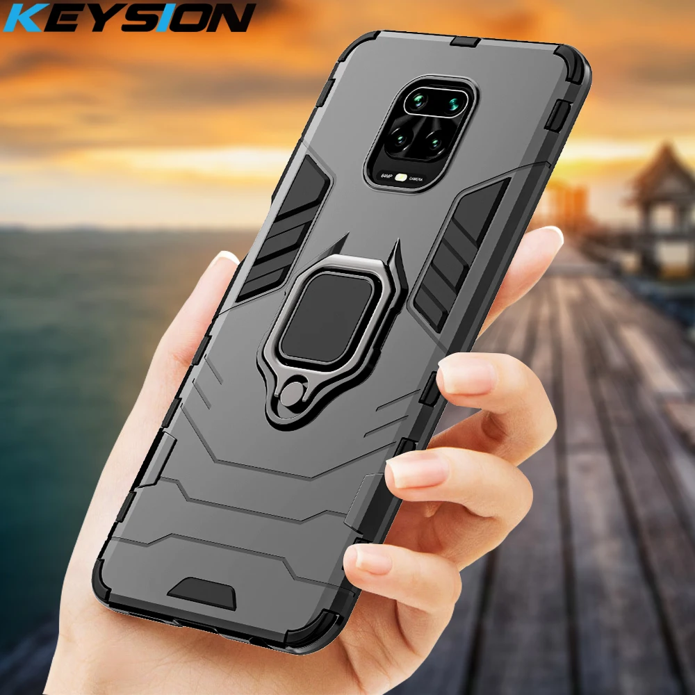 KEYSION Shockproof Case for Xiaomi Redmi Note 9s Magnetic Back Phone Cover for Redmi Note 9 Pro Max Note 8 Pro 8 8T 8A 7 7a K30