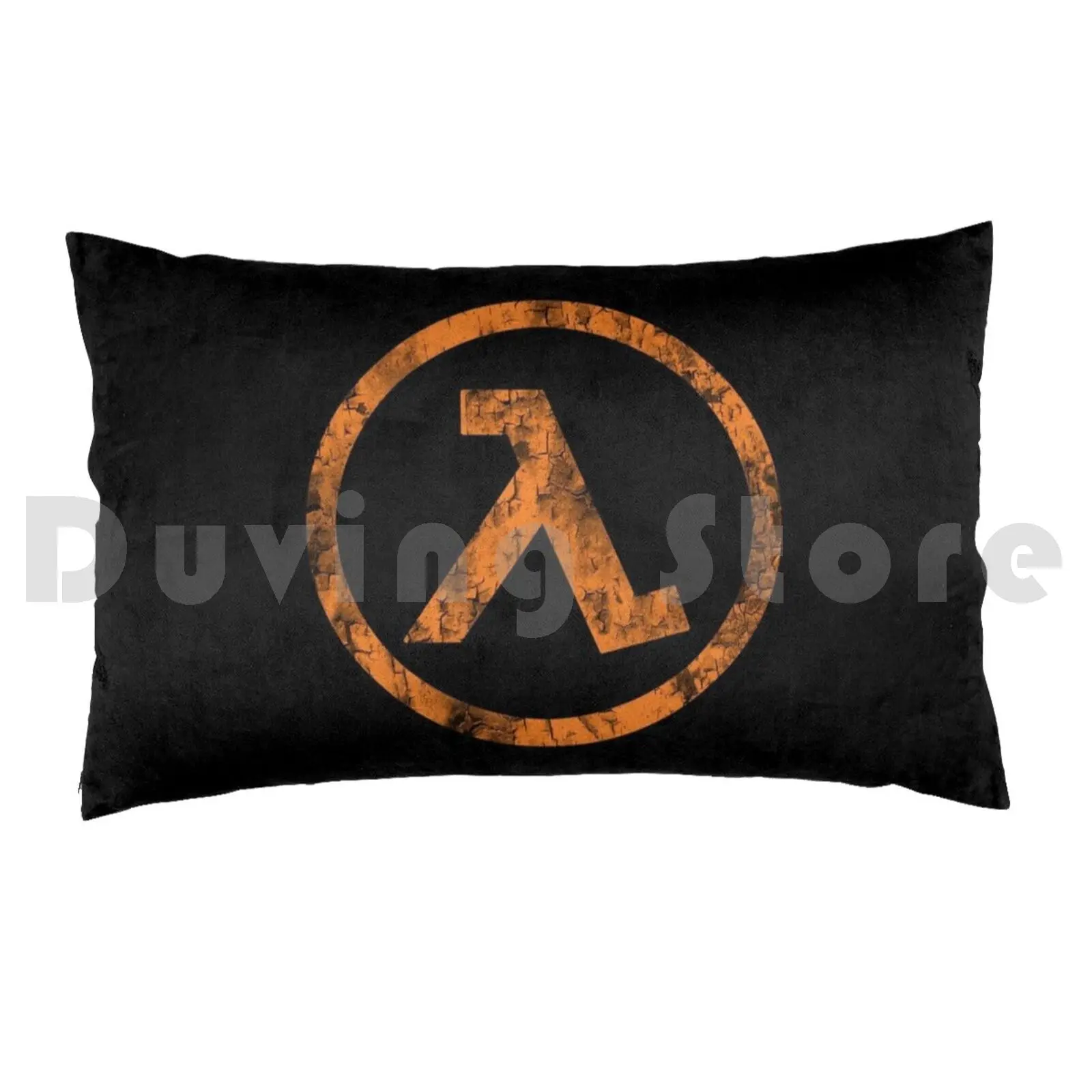 Half Life Vintage Pillow Case DIY 50*70 Symbol Half Life Logo Aperture Black Mesa H Life Toxic Nuclear