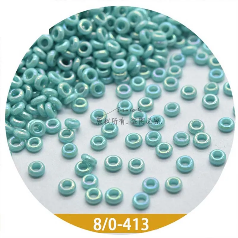 Japan Imported TOHO Seed Beads  DIY Materials 8/0 Round Beads 3mm Solid Color Metal  Loose Beads  Charms for Jewelry Making