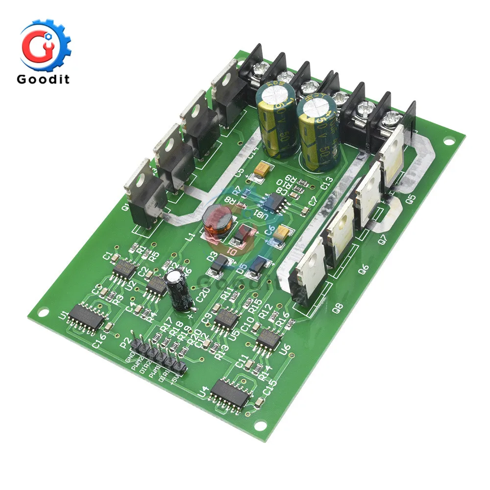 DC 3V-36 V DC Motor Driver Module H Bridge DC MOSFET IRF3205 15A Peak 30A Maximum Current Dual Motor Driver Bread Board Module