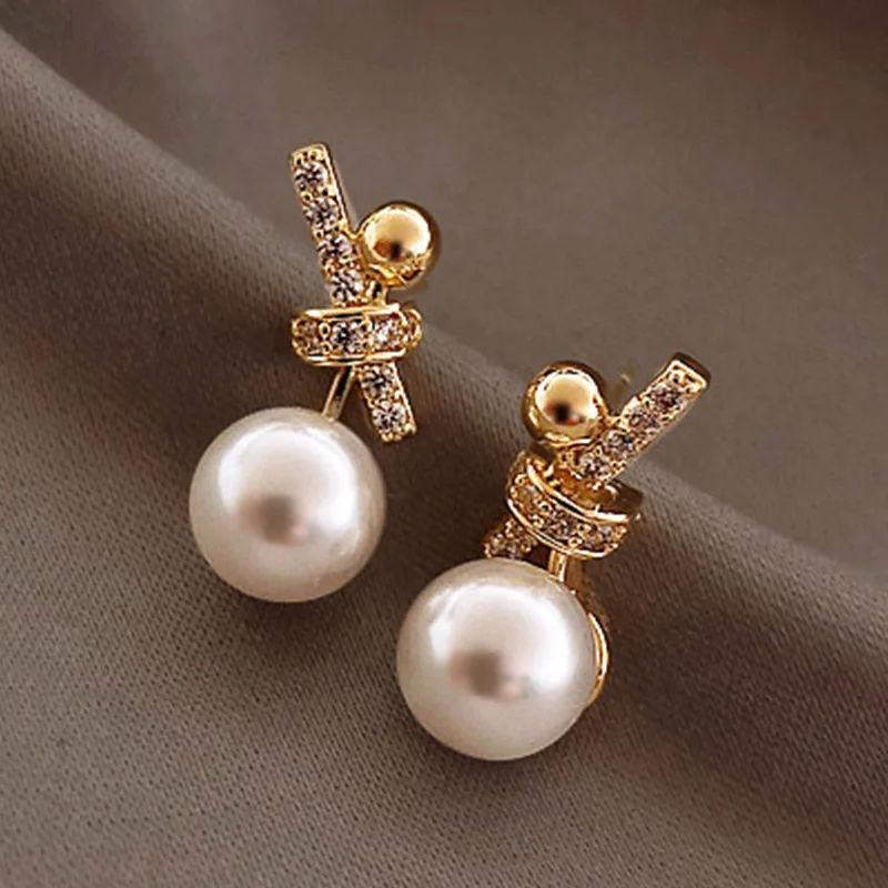 Neue Mode Koreanische Übergroßen Simulierte Perle Ohrringe für Frauen Böhmischen Runde Ball Elegante Hochzeit Ohrringe Schmuck Geschenke – Detail 40