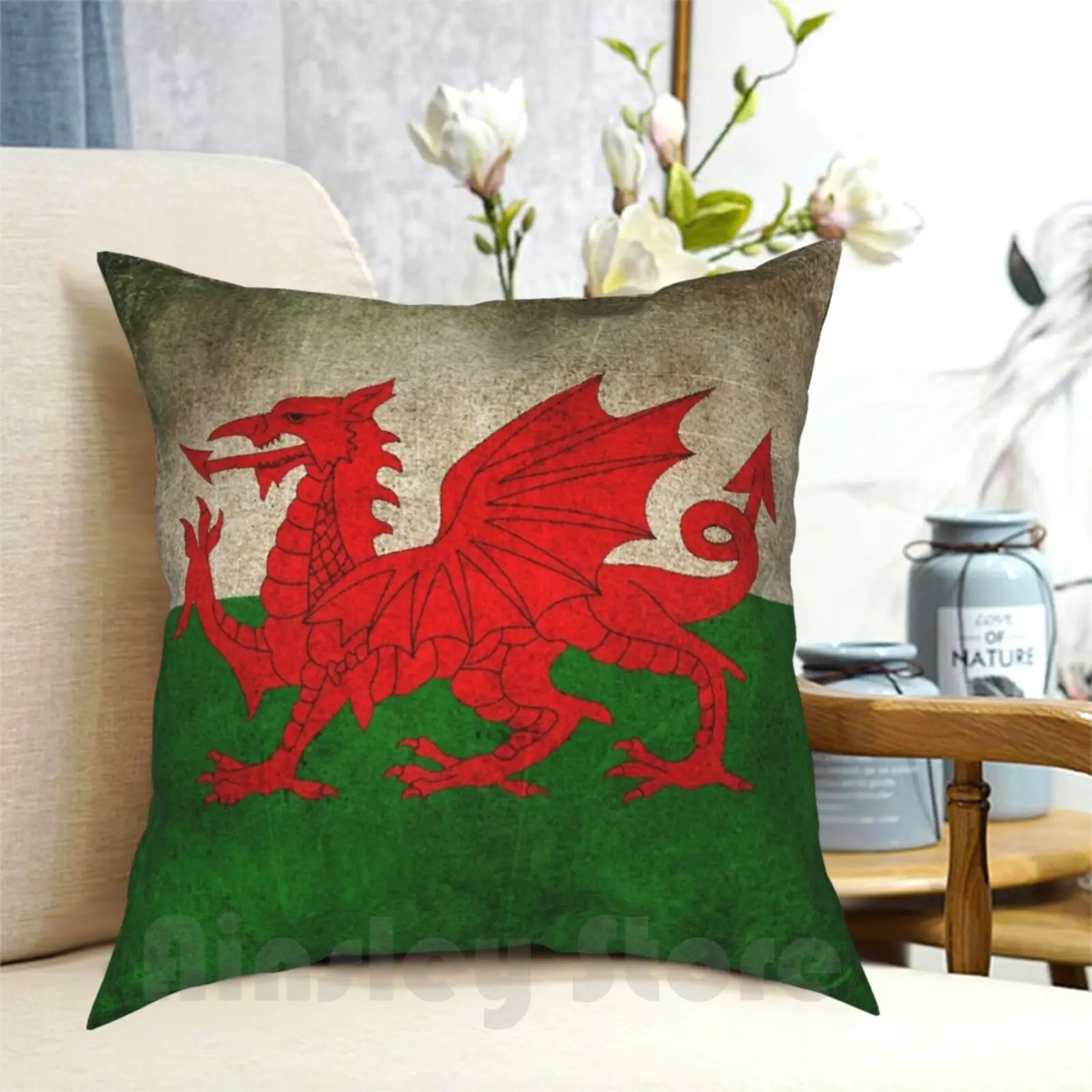 

Old And Worn Distressed Vintage Flag Of Wales Pillow Case Printed Home Soft Throw Pillow Vintage Welsh Flag Old Welsh