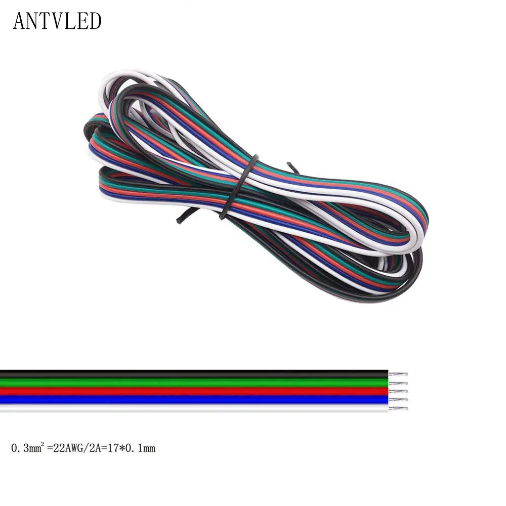 5m/10m/50m/100m 22AWG Led Wire Cable 2pin/3pin/4pin/5pin/6pin For WS2812B WS2811 5050 2835 5730 LED Strip Light