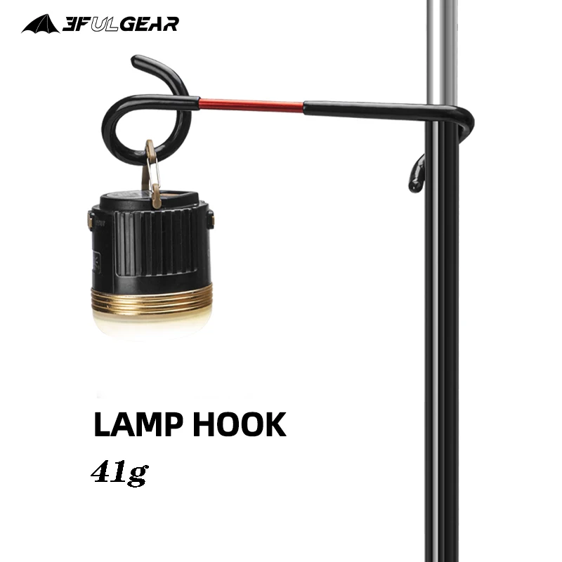 3F UL GEAR Outdoor Tent Lamp hook Field Lantern Light Easy To Carry Pole Post Hooks Camping Pole Light Hook