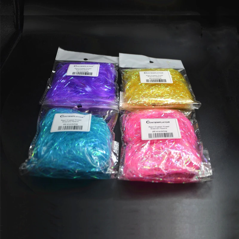 7colors Fly Tying Prism Tinsel Fiber Nymph Midges Synthetic Materials Shining Sparkle Lifelike Filament For Tying Flies Lures