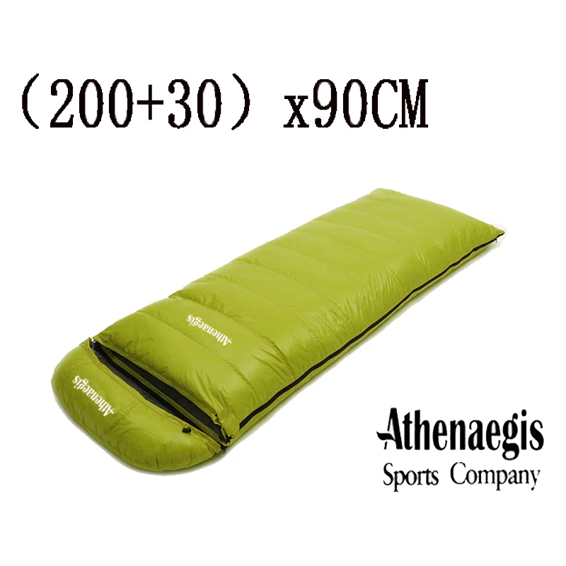 Ultralarge (200+30)x90CM Large Size White Goose Down 600g Filling Adult Use Waterproof Camping Sleeping Bag